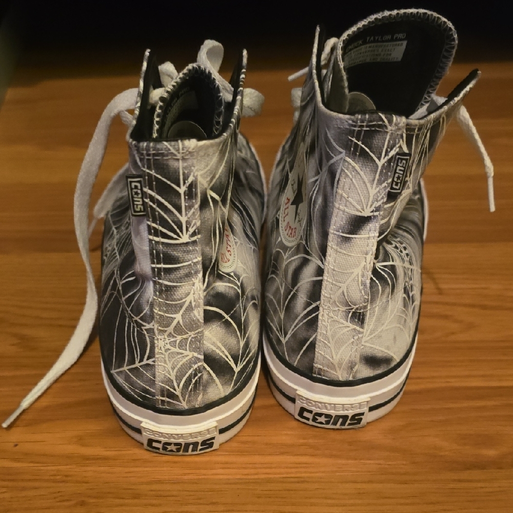 Converse All Star Black and White Web High Tops - Picture 6 of 9